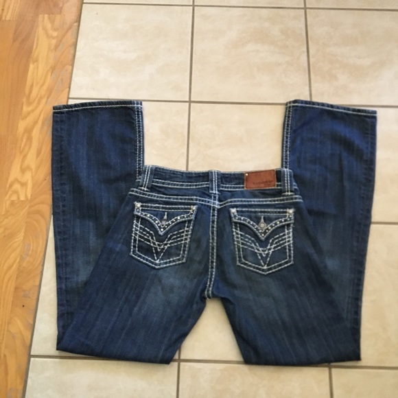 Vigors Distressed Bootcut Jeans Junior Size 5 - Picture 3 of 7